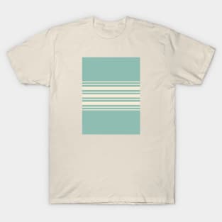 Preppy Retro Stripes - Green T-Shirt